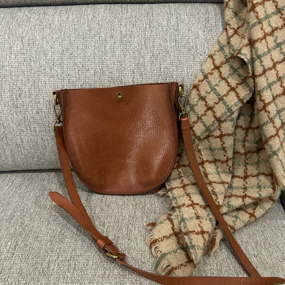 Madewell Small Saddle brown Tan Leather Crossbody Bag